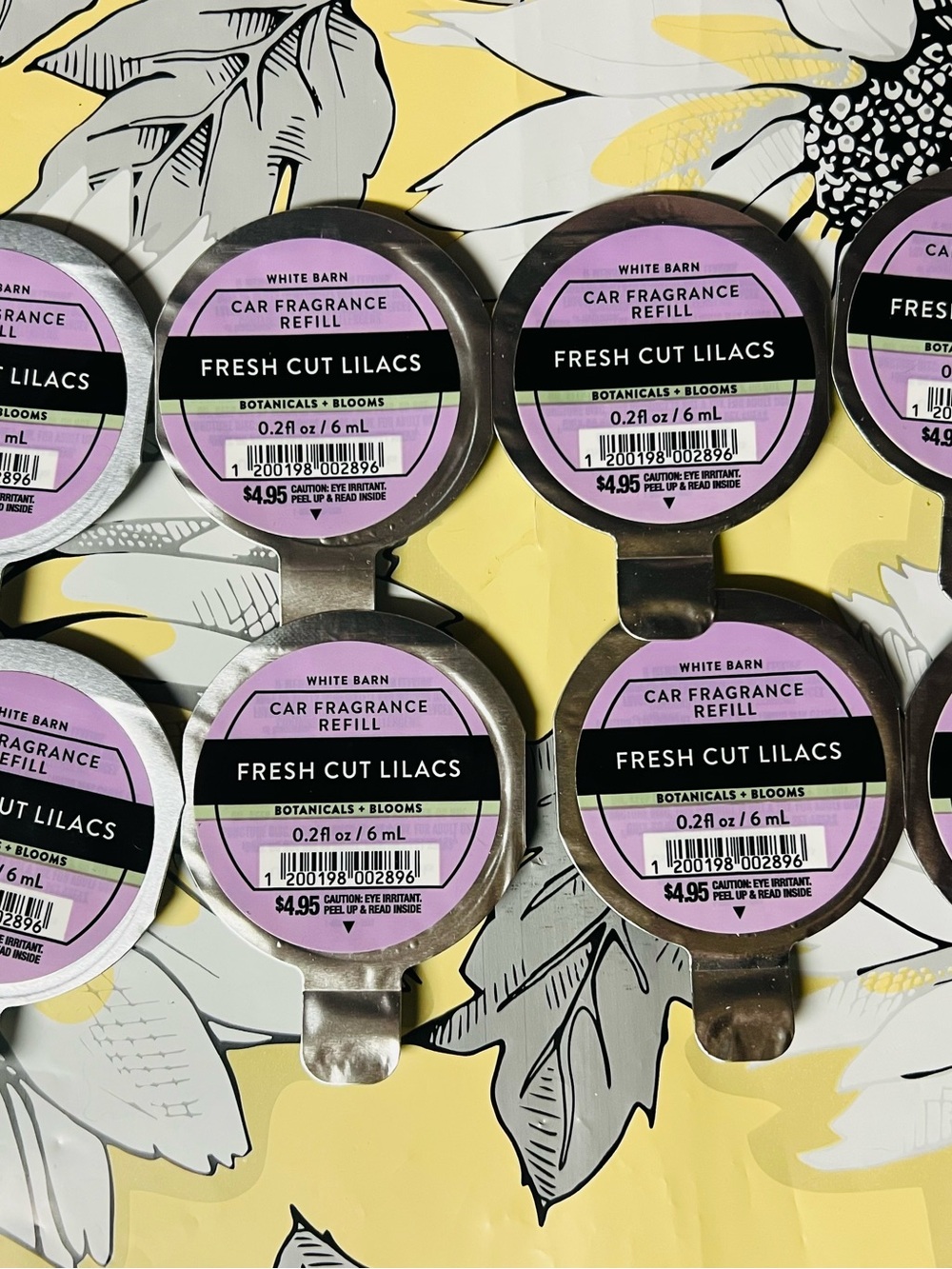 8 Car Fragrance Disc FRESH CUT LILACS Refills Bath and & Body Works